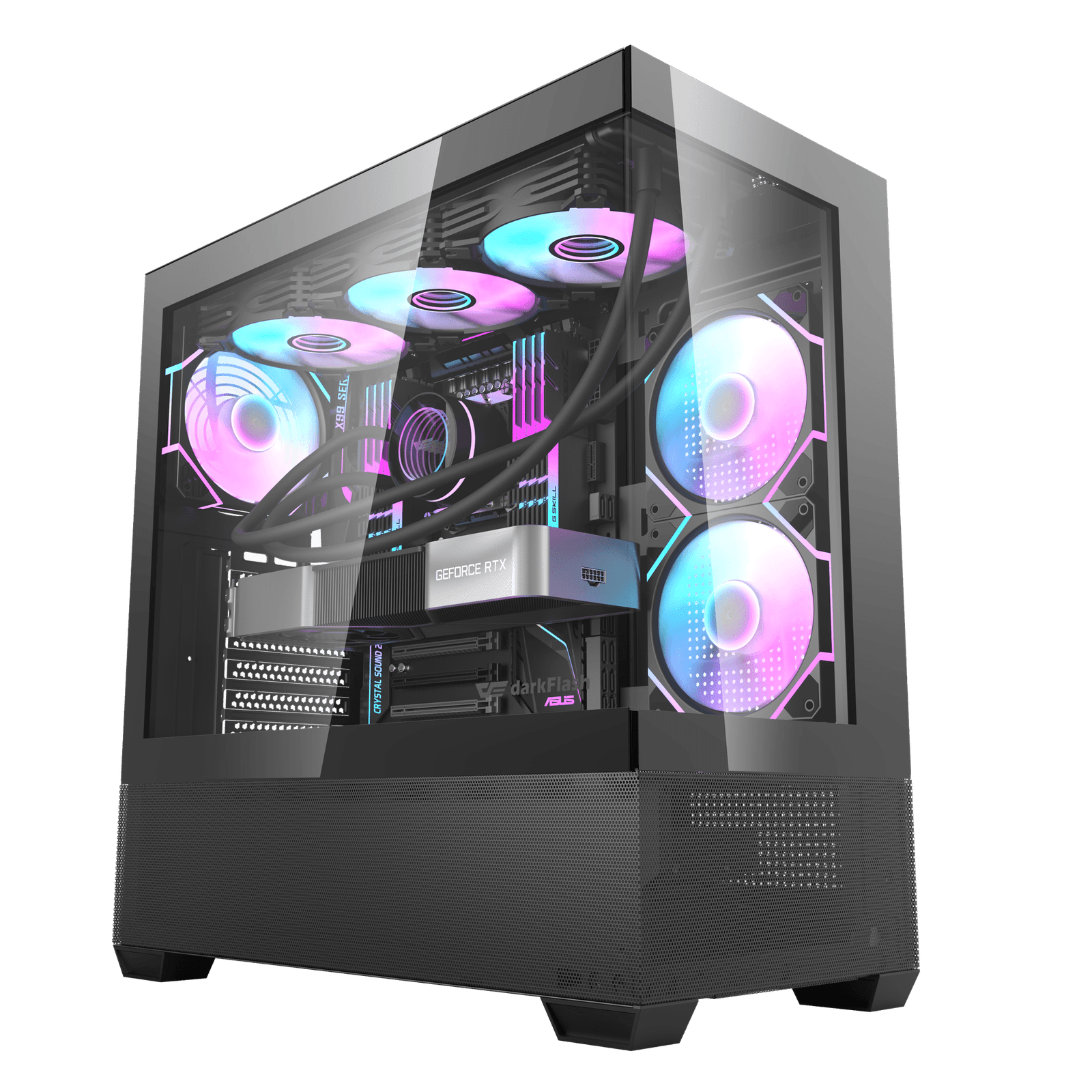 Darkflash DS900 Air ATX Kompiuterio Korpusas – Juodas