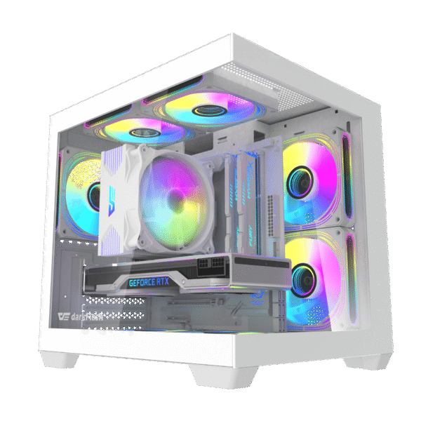 Darkflash C275P M-ATX Kompiuterio Korpusas - Baltas