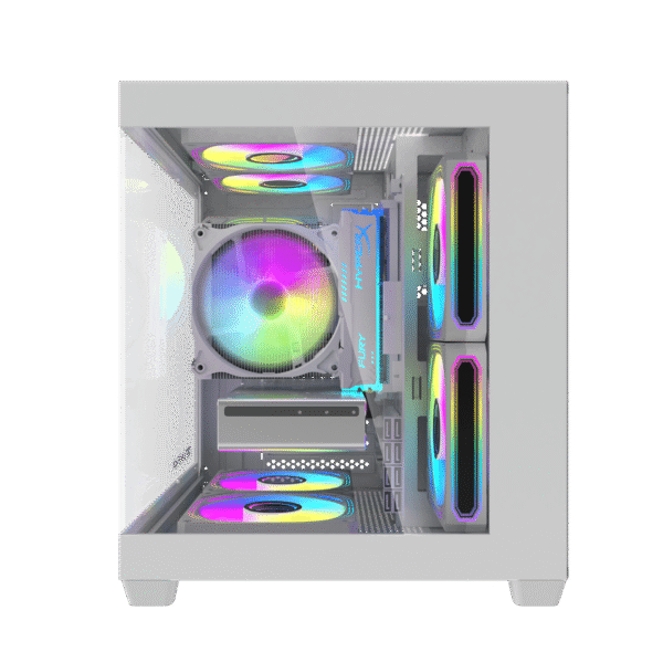 Darkflash C275P M-ATX Kompiuterio Korpusas - Baltas - Image 2