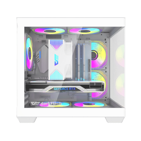 Darkflash C275P M-ATX Kompiuterio Korpusas - Baltas - Image 3