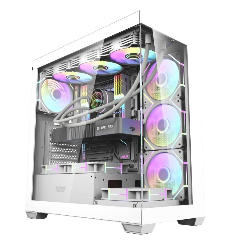 Darkflash DS900 ATX Kompiuterio Korpusas – Baltas